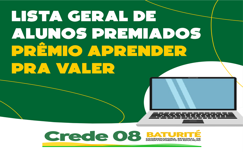 Lista Geral de Alunos Premiados – Prêmio Aprender Pra Valer